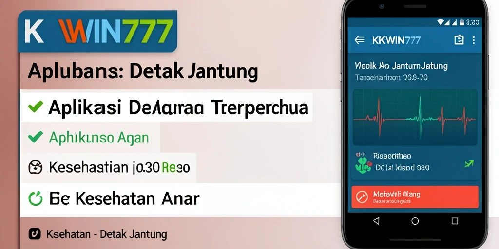 Antarmuka aplikasi KKWIN777 yang menampilkan fungsi Detak Jantung.