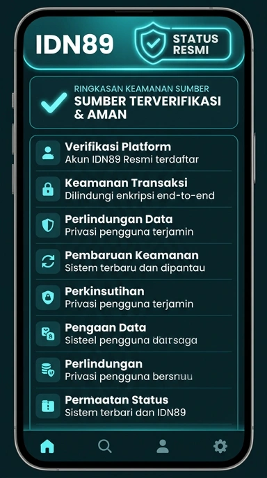 Tampilan kanal resmi idn89